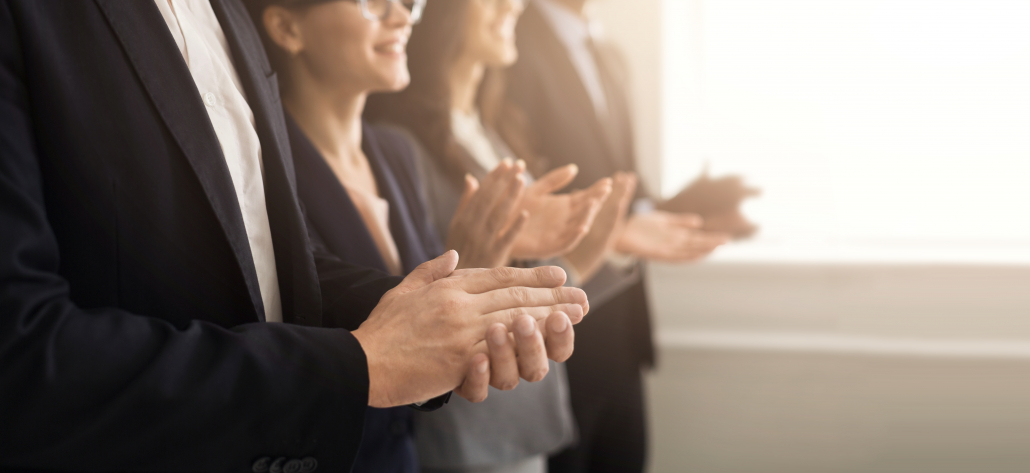 Business people hands applauding at meeting