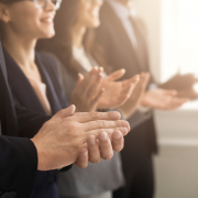 Business people hands applauding at meeting